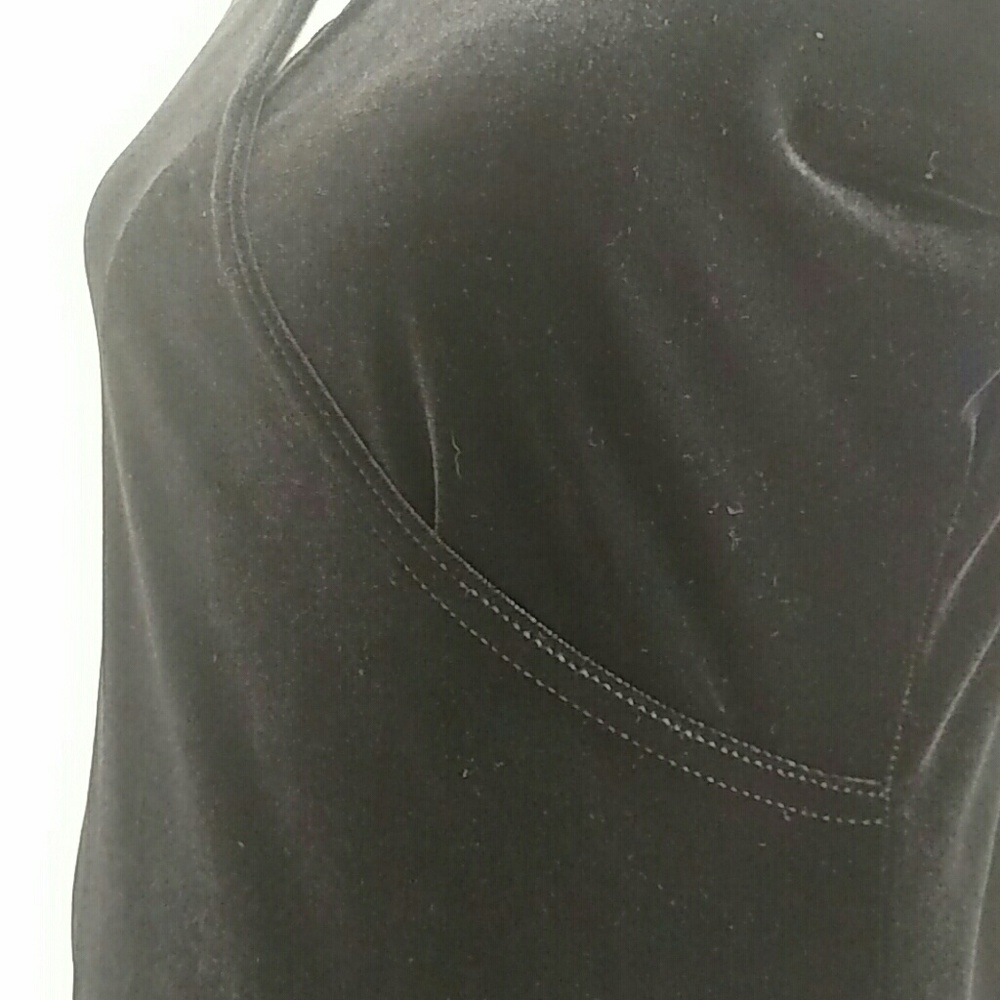 Vintage black velvet wrap top - Picture 5 of 7